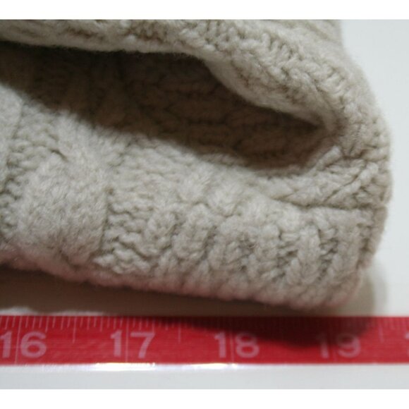 Carraigdonn Ireland Aran Cable Knit Wool Cardigan Womens Small Notre Dame Logo - Picture 7 of 9